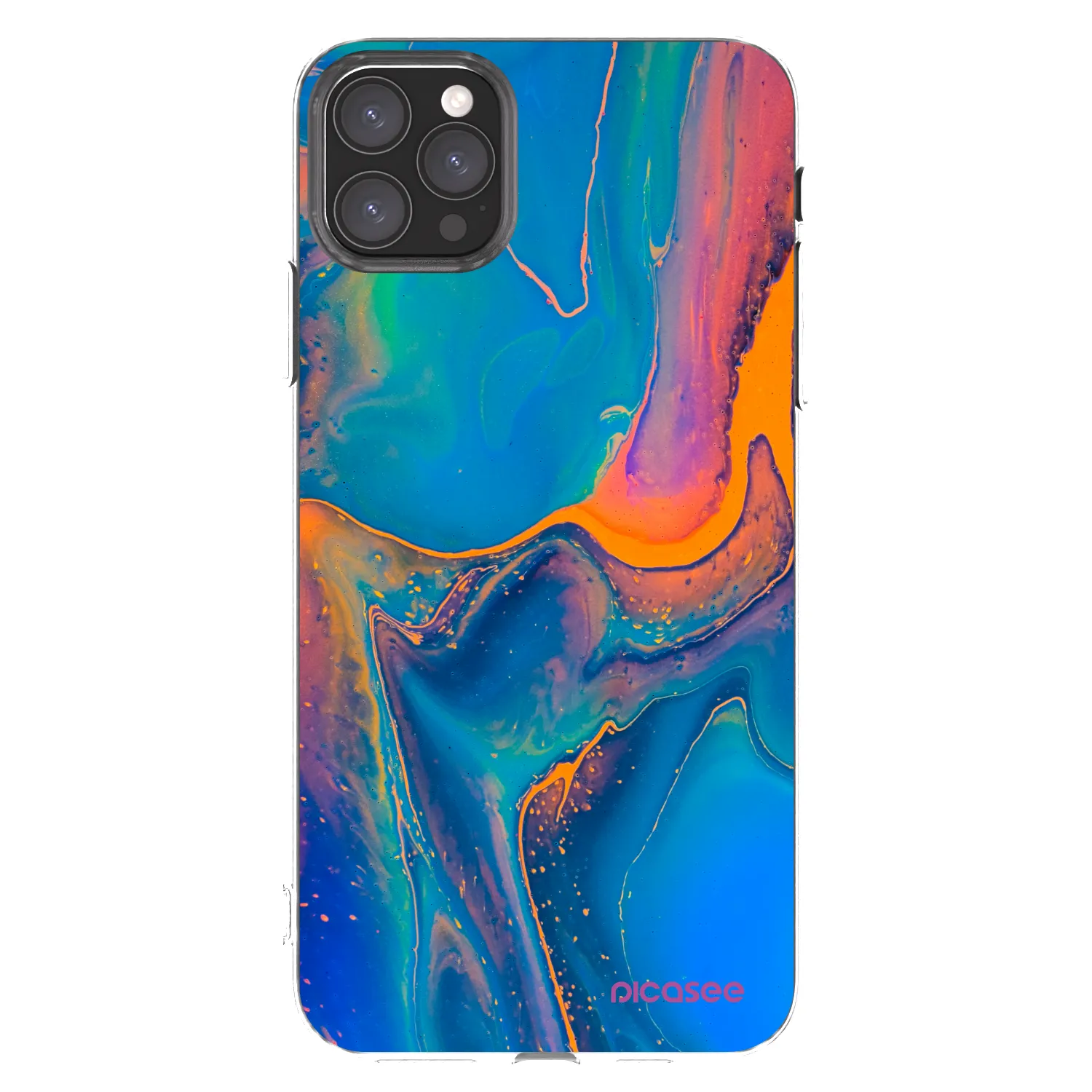 Picasee Apple iPhone 11 Pro Max Hülle - Transparentes Silikon - Rainbow