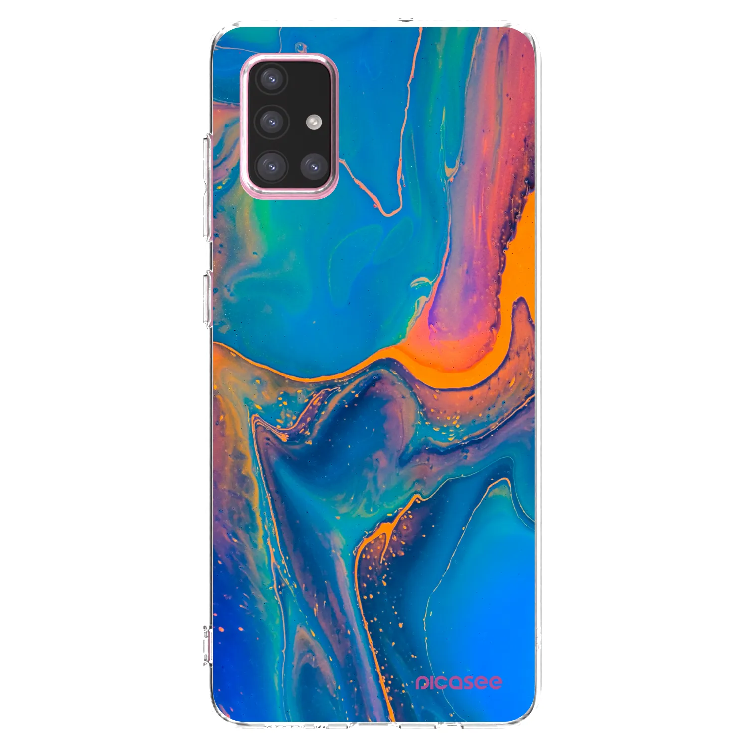 Picasee Samsung Galaxy A71 A715F Hülle - Transparentes Silikon - Rainbow