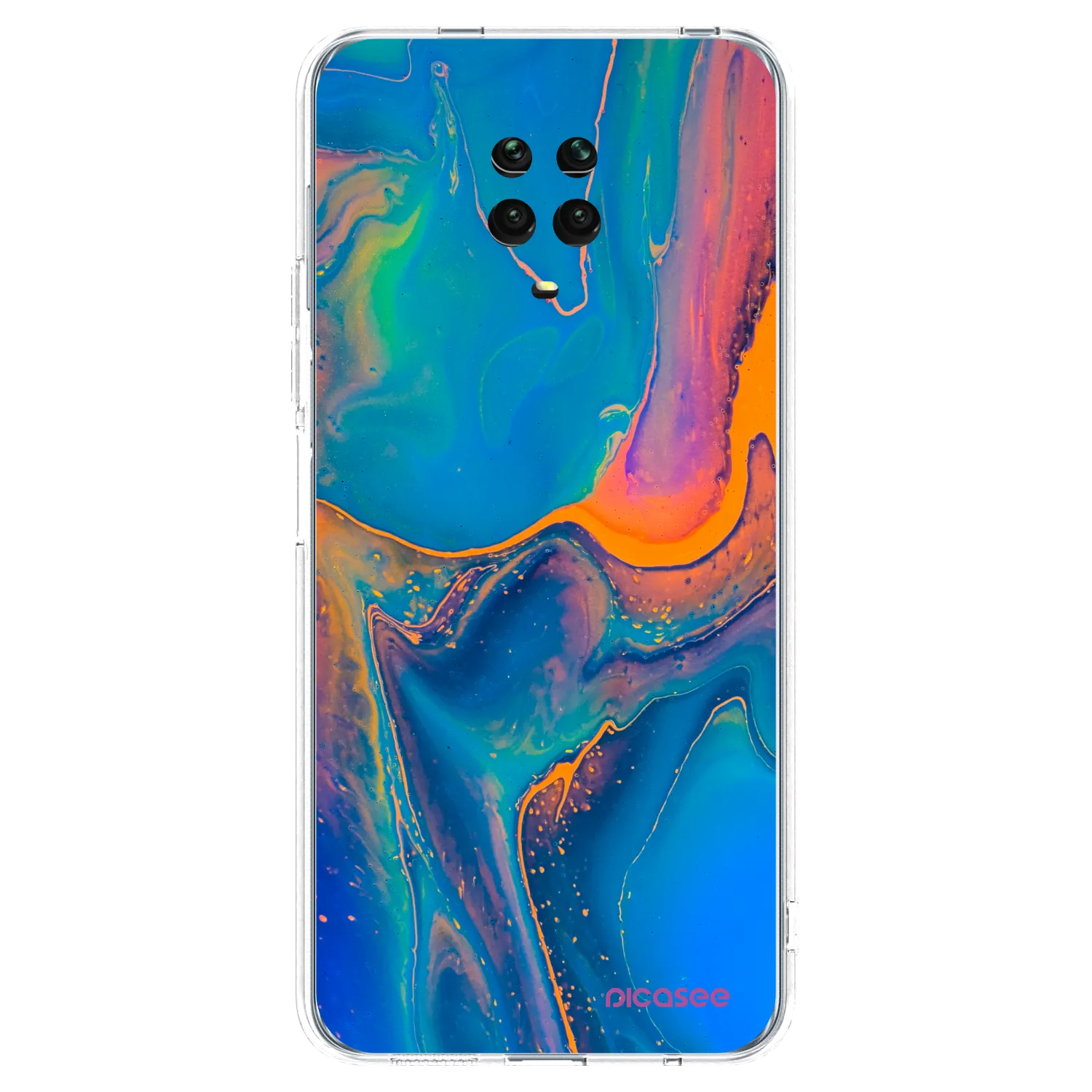 Picasee Xiaomi Redmi Note 9 Pro Hülle - Transparentes Silikon - Rainbow