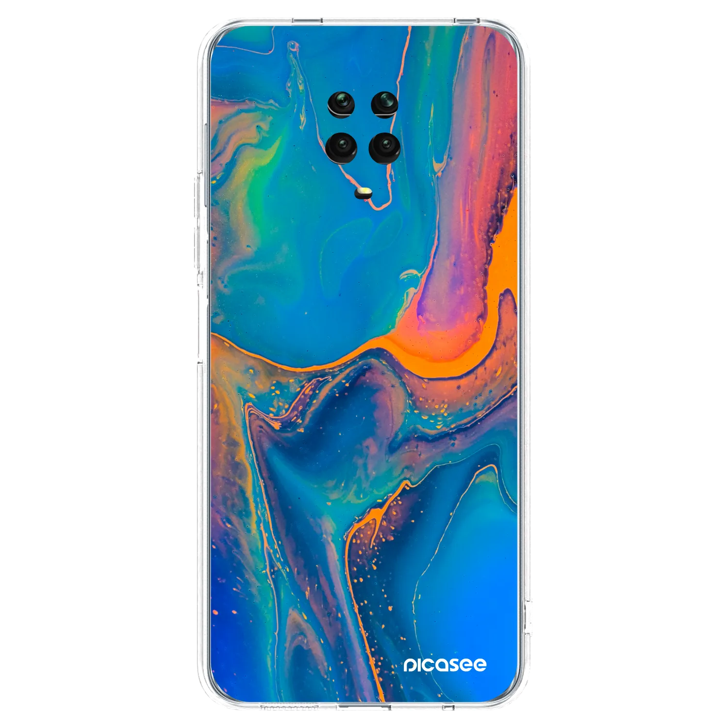 Picasee Xiaomi Redmi Note 9S Hülle - Transparentes Silikon - Rainbow