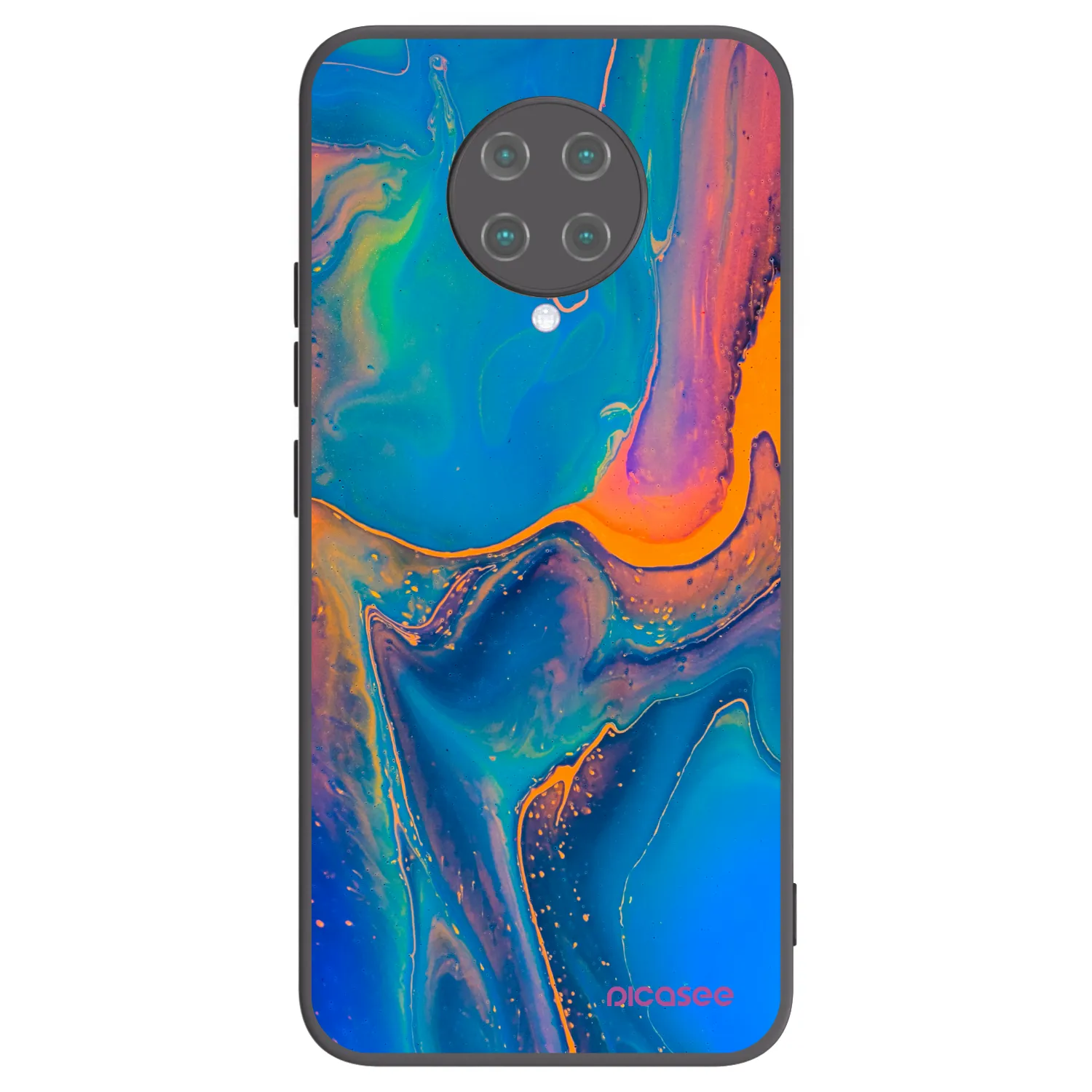 Picasee Xiaomi Poco F2 Pro Hülle - Schwarzes Silikon - Rainbow