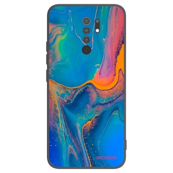 Picasee Xiaomi Redmi 9 Hülle - Schwarzes Silikon - Rainbow