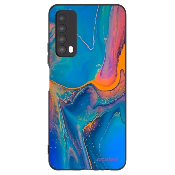 Picasee Huawei P Smart 2021 Hülle - Schwarzes Silikon - Rainbow