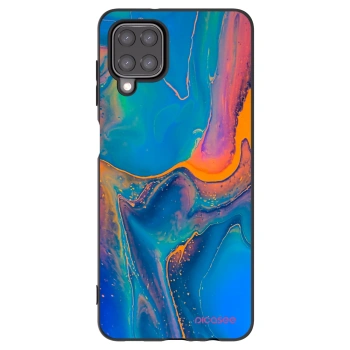Picasee Samsung Galaxy A12 A125F Hülle - Schwarzes Silikon - Rainbow
