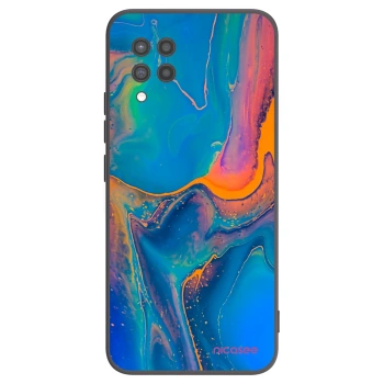 Picasee Samsung Galaxy A42 A426B Hülle - Schwarzes Silikon - Rainbow
