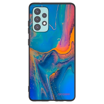 Picasee Samsung Galaxy A72 A725F Hülle - Schwarzes Silikon - Rainbow