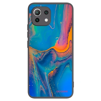 Picasee Xiaomi Mi 11 Lite Hülle - Schwarzes Silikon - Rainbow