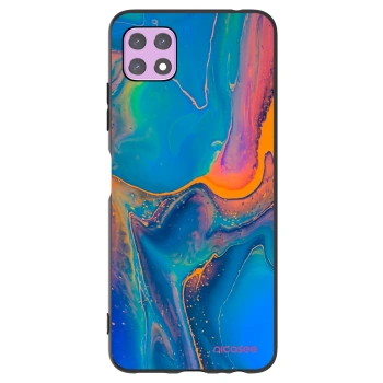 Picasee Samsung Galaxy A22 A226B 5G Hülle - Schwarzes Silikon - Rainbow