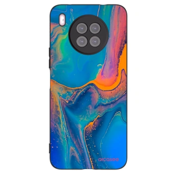 Picasee Huawei Nova 8i Hülle - Schwarzes Silikon - Rainbow