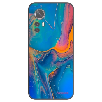 Picasee Xiaomi 12 Hülle - Schwarzes Silikon - Rainbow