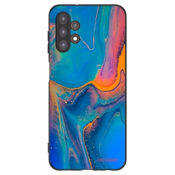 Picasee Samsung Galaxy A13 4G A135 Hülle - Schwarzes Silikon - Rainbow