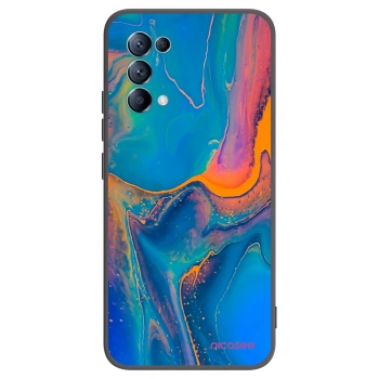 Picasee OPPO Reno 5 5G Hülle - Schwarzes Silikon - Rainbow