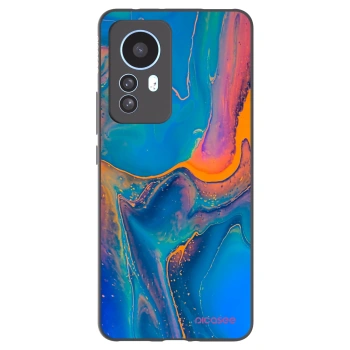 Picasee Xiaomi 12T Hülle - Schwarzes Silikon - Rainbow