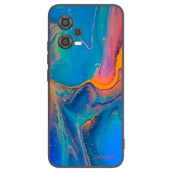 Picasee Xiaomi Poco X5 Hülle - Schwarzes Silikon - Rainbow