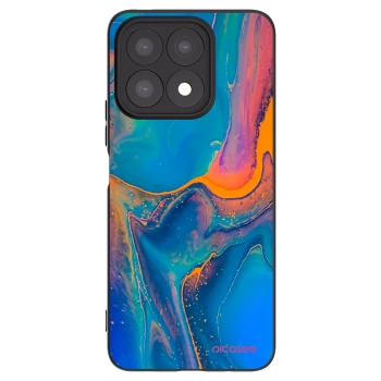 Picasee Honor X8a Hülle - Schwarzes Silikon - Rainbow