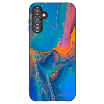 Picasee Samsung Galaxy A14 5G A146P Hülle - Schwarzes Silikon - Rainbow