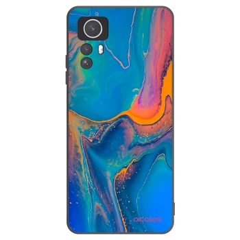Picasee Xiaomi Redmi Note 12S Hülle - Schwarzes Silikon - Rainbow