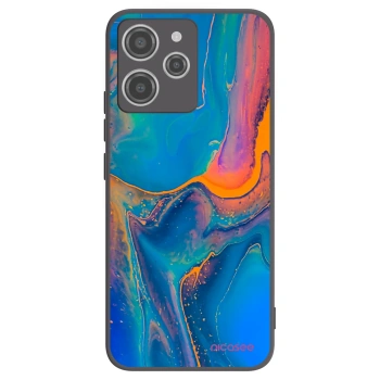 Picasee Xiaomi Redmi 12 4G Hülle - Schwarzes Silikon - Rainbow