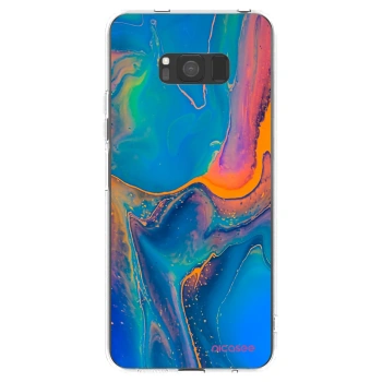 Picasee Samsung Galaxy S8 G950F Hülle - Transparentes Silikon - Rainbow
