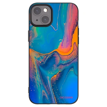 Picasee Apple iPhone 15 Plus Hülle - Schwarzes Silikon - Rainbow
