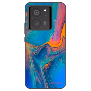 Picasee Xiaomi 13T Hülle - Schwarzes Silikon - Rainbow