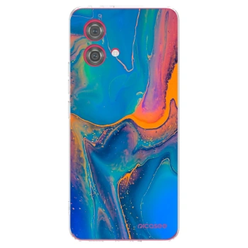 Picasee Motorola Moto G84 5G Hülle - Transparentes Silikon - Rainbow
