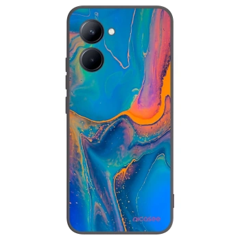 Picasee Realme C33 (2023) Hülle - Schwarzes Silikon - Rainbow