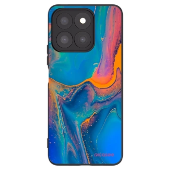 Picasee Honor X8c Hülle - Schwarzes Silikon - Rainbow