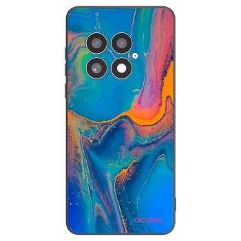 Picasee OnePlus 13 5G Hülle - Schwarzes Silikon - Rainbow