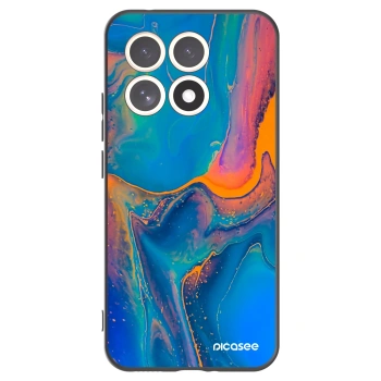 Picasee Xiaomi 15T Hülle - Schwarzes Silikon - Rainbow