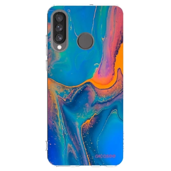 Picasee Huawei P30 Lite Hülle - Transparentes Silikon - Rainbow