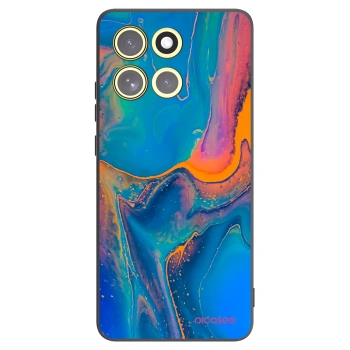 Picasee Motorola Moto G86 Power 5G Hülle - Schwarzes Silikon - Rainbow