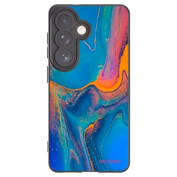 Picasee Samsung Galaxy S26 Hülle - Schwarzes Silikon - Rainbow