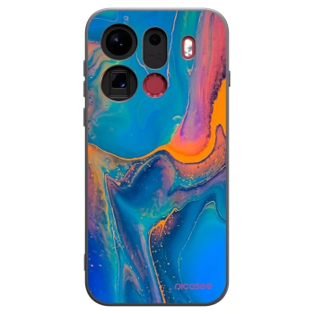 Picasee OPPO Find X9 Pro Hülle - Schwarzes Silikon - Rainbow