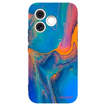 Picasee Honor 600 Lite Hülle - Schwarzes Silikon - Rainbow
