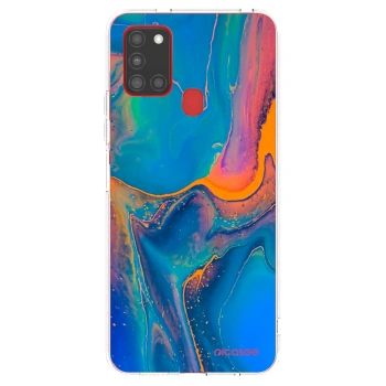 Picasee Samsung Galaxy A21s Hülle - Transparentes Silikon - Rainbow