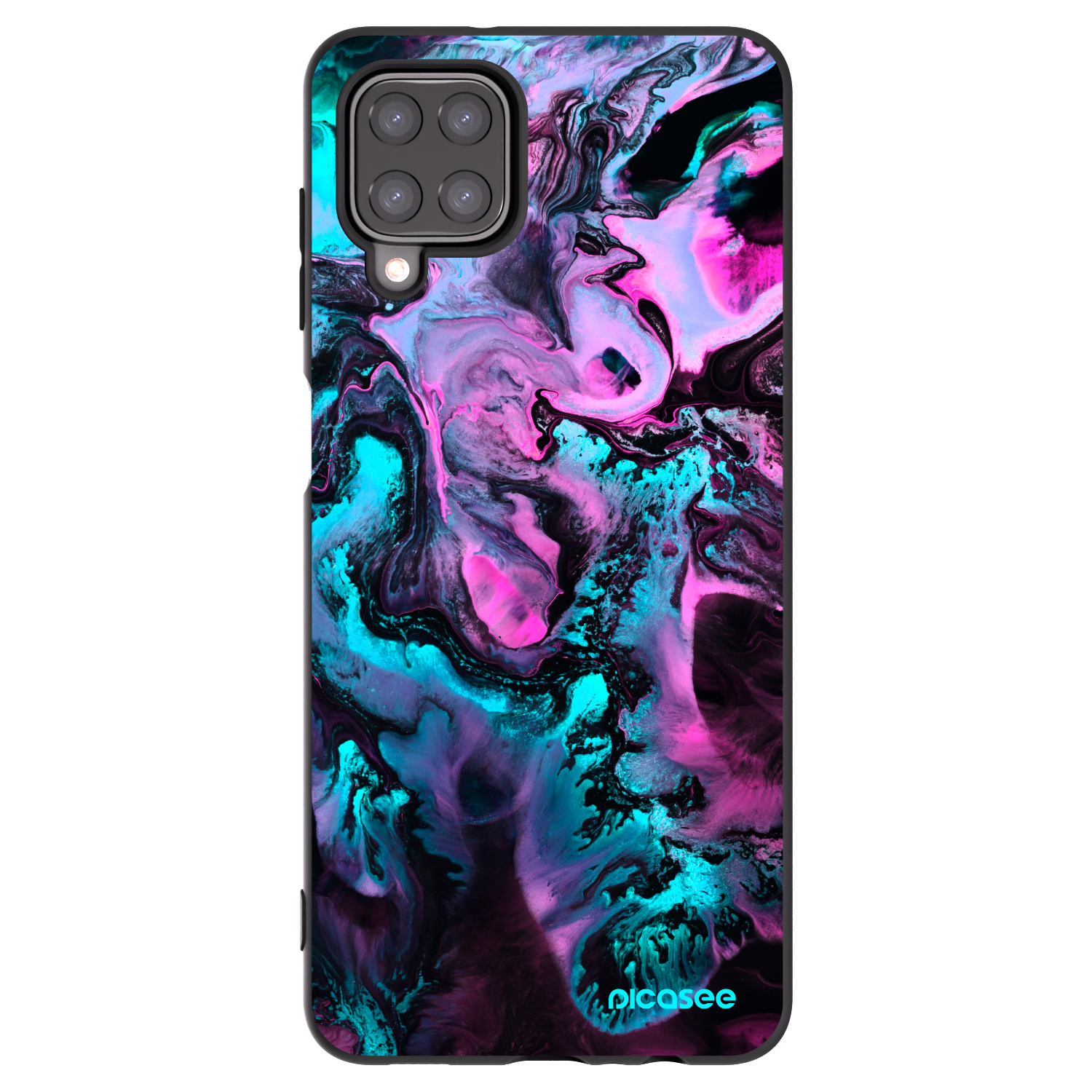 Picasee Samsung Galaxy A12 A125F Hülle - Schwarzes Silikon - Lean