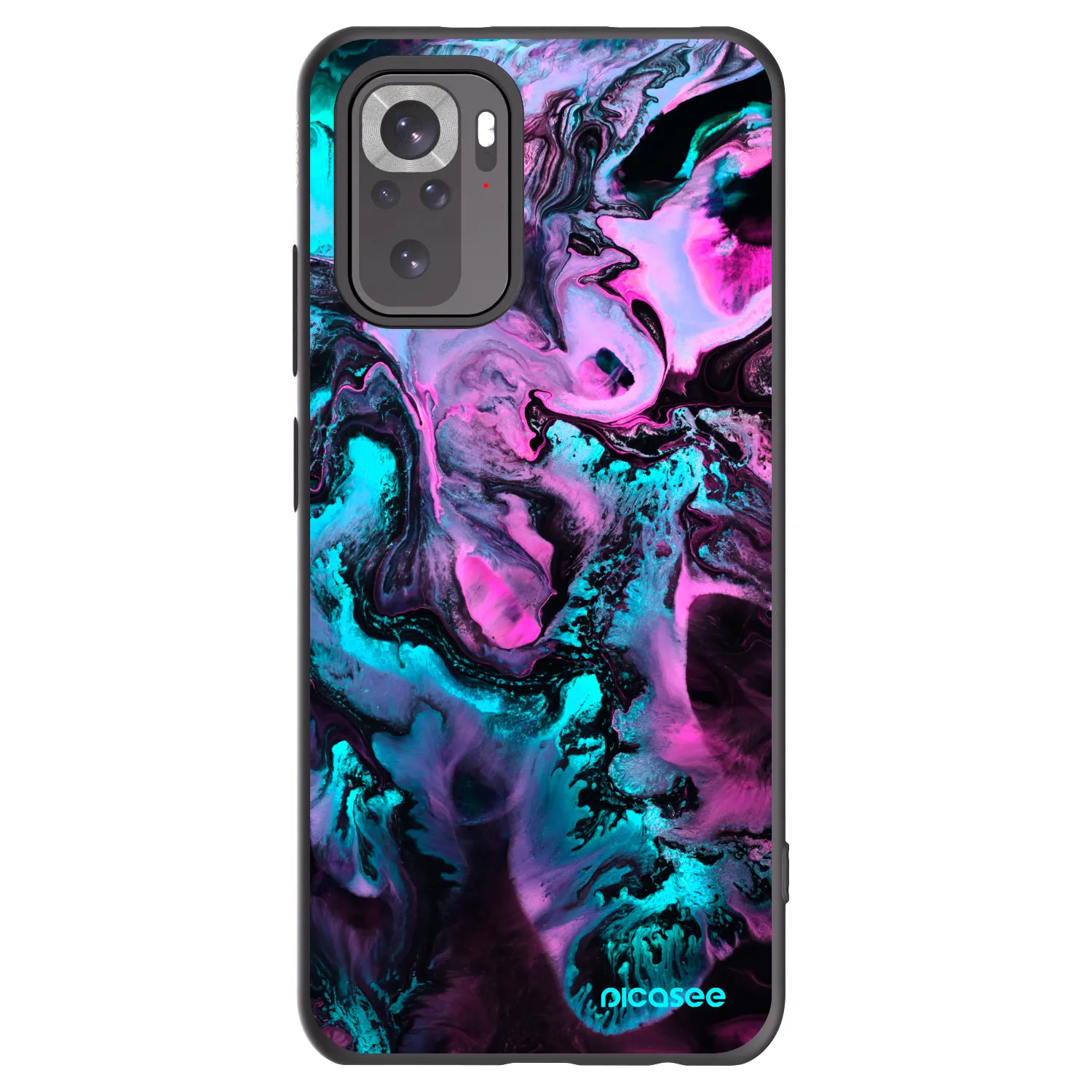 Picasee Xiaomi Redmi Note 10S Hülle - Schwarzes Silikon - Lean
