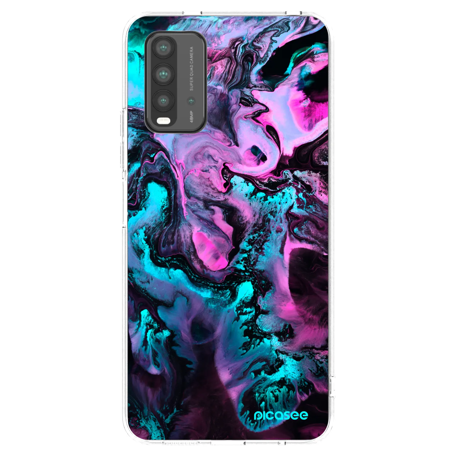 Picasee Xiaomi Redmi 9T Hülle - Schwarzes Silikon - Lean