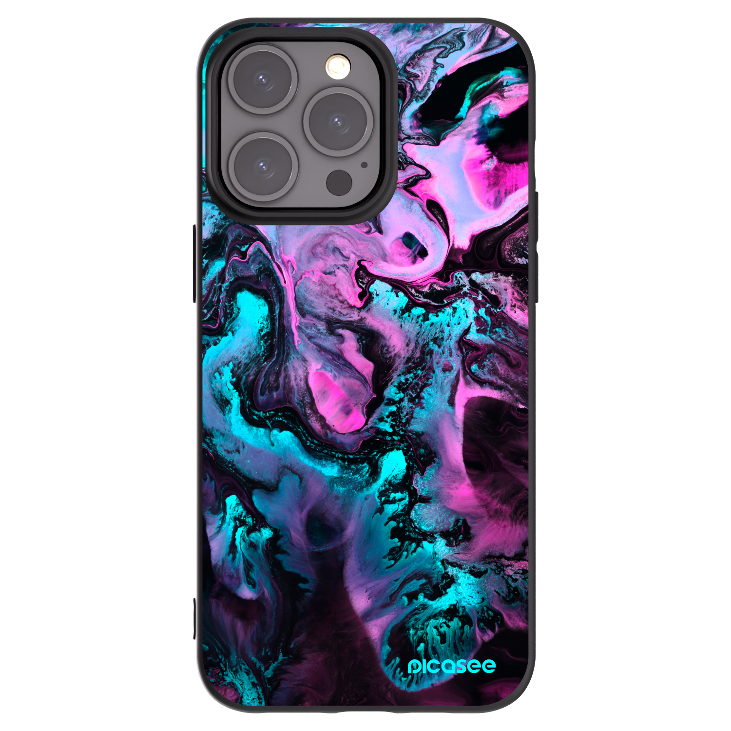 Picasee Apple iPhone 15 Pro Max Hülle - Schwarzes Silikon - Lean