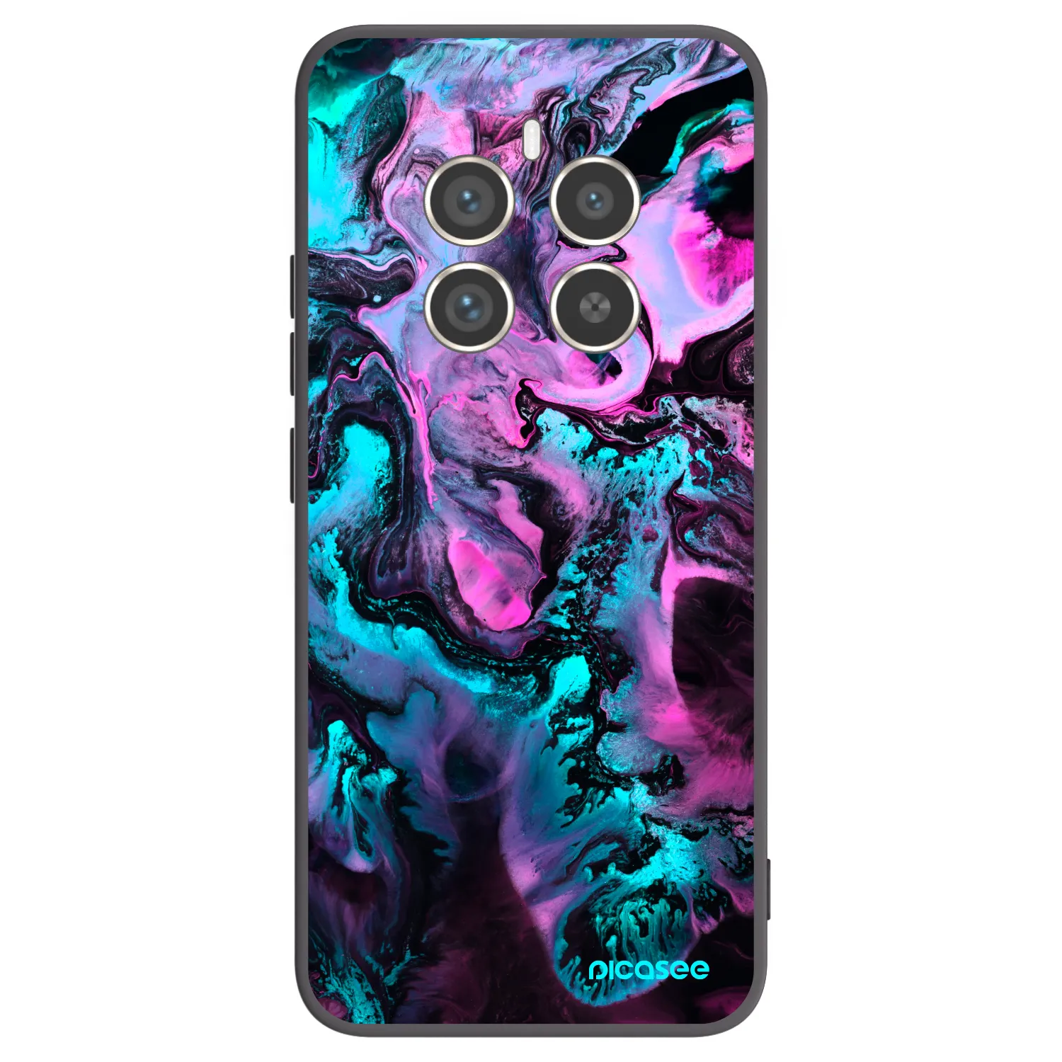 Picasee Realme 12 Pro 5G Hülle - Schwarzes Silikon - Lean