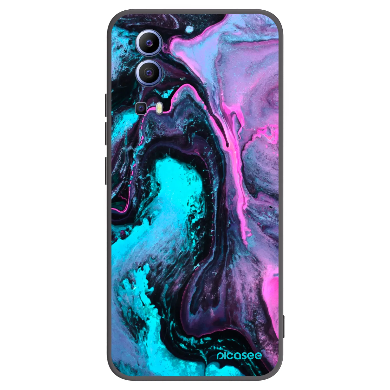 Picasee Vivo Y52 5G Hülle - Schwarzes Silikon - Lean 2