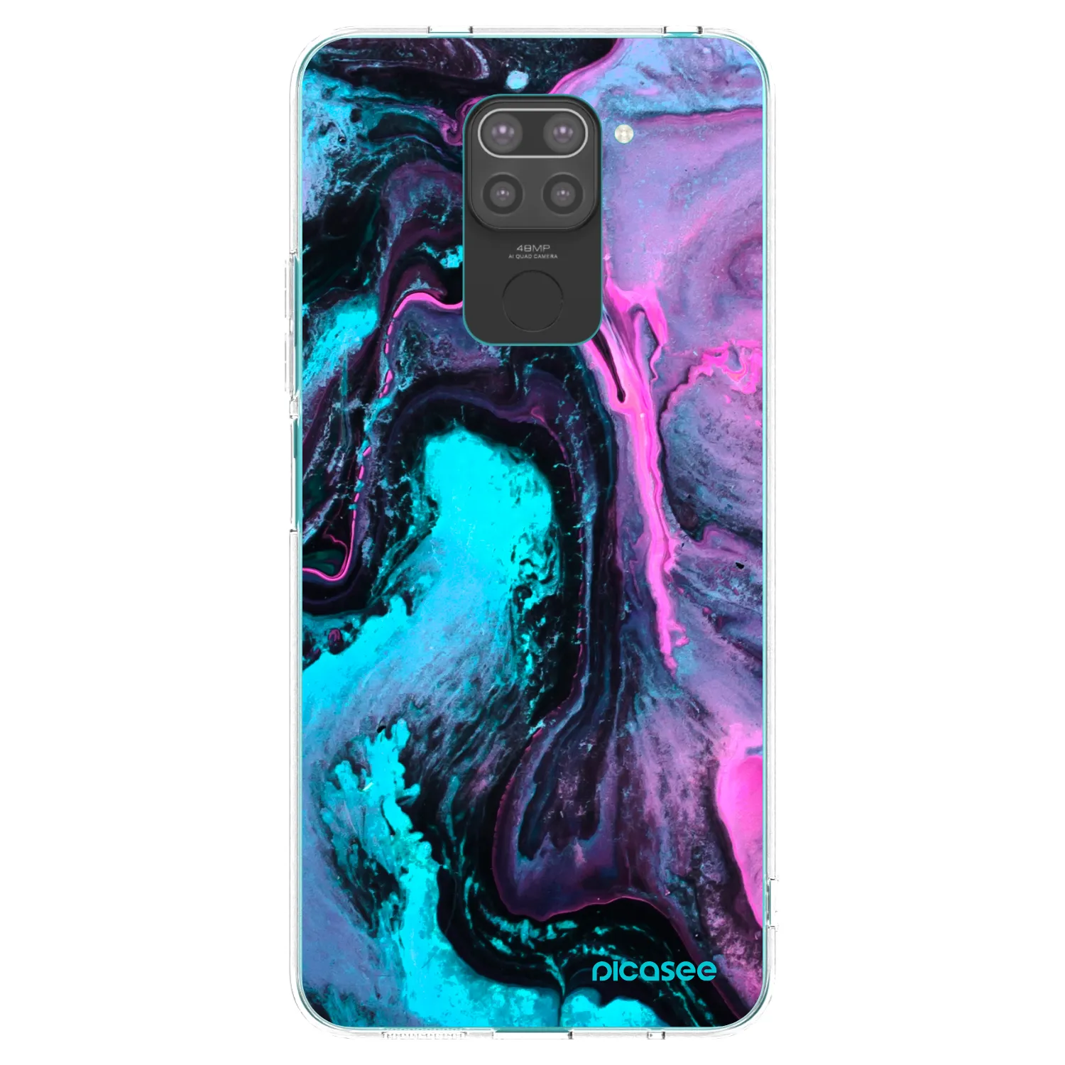 Picasee Xiaomi Redmi Note 9 Hülle - Schwarzes Silikon - Lean 2
