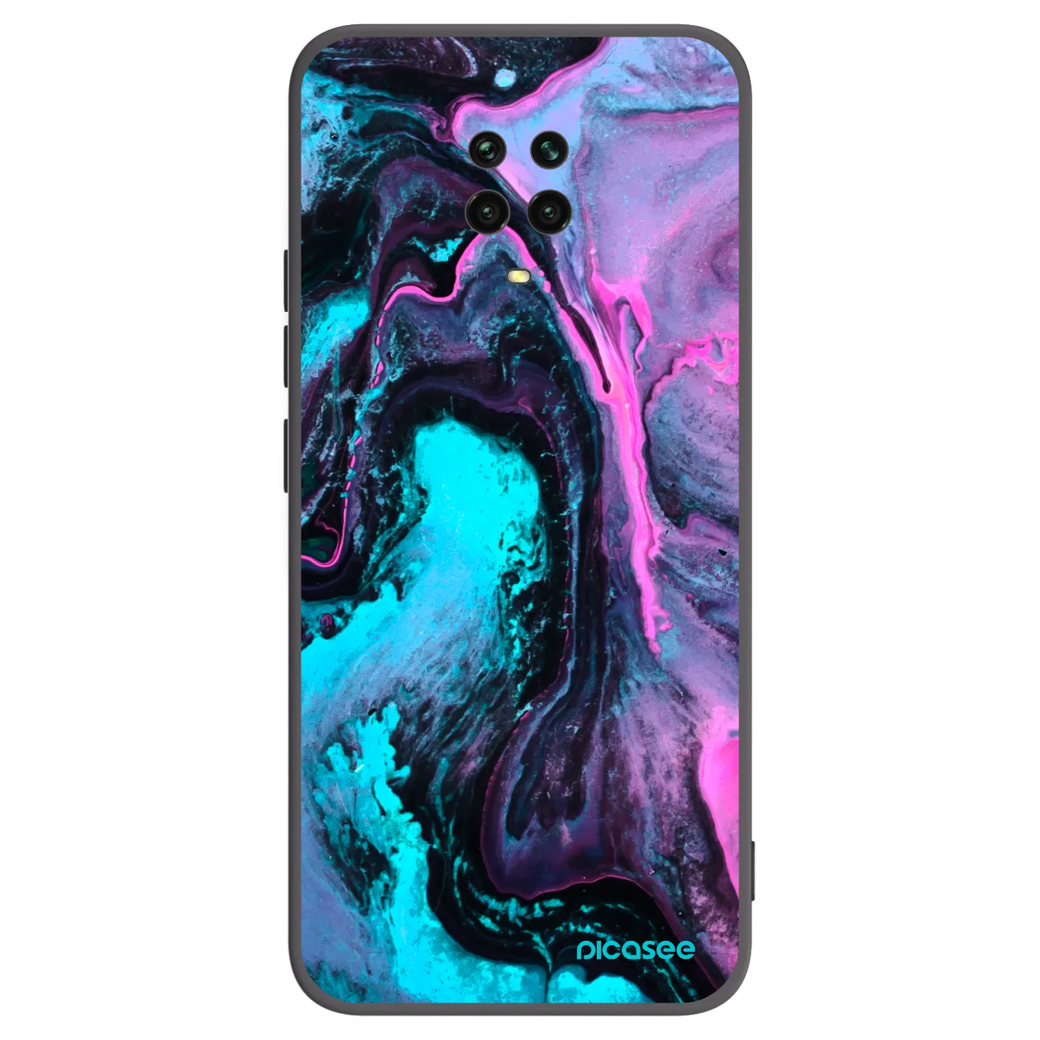 Picasee Xiaomi Redmi Note 9S Hülle - Schwarzes Silikon - Lean 2