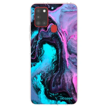 Picasee Samsung Galaxy A21s Hülle - Transparentes Silikon - Lean 2