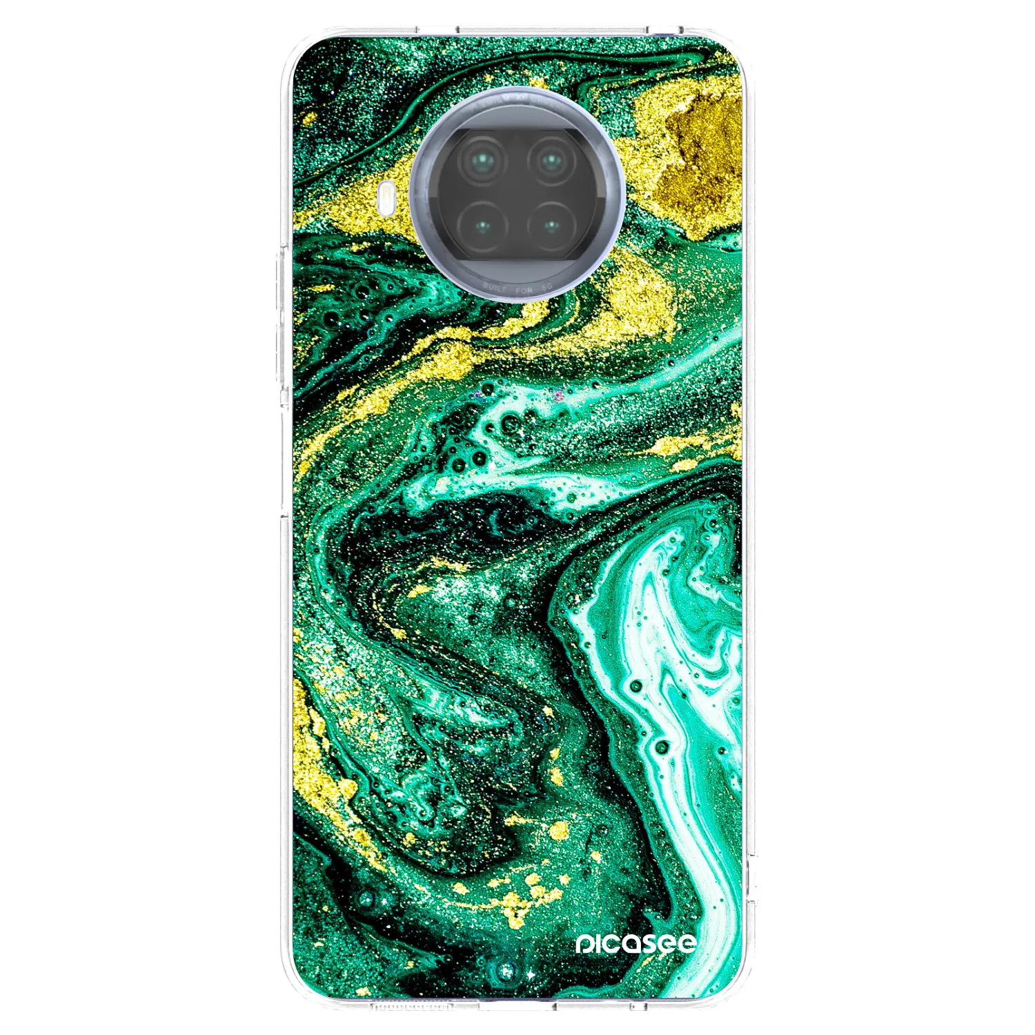 Picasee Xiaomi Mi 10T Lite Hülle - Transparentes Silikon - Green Gold