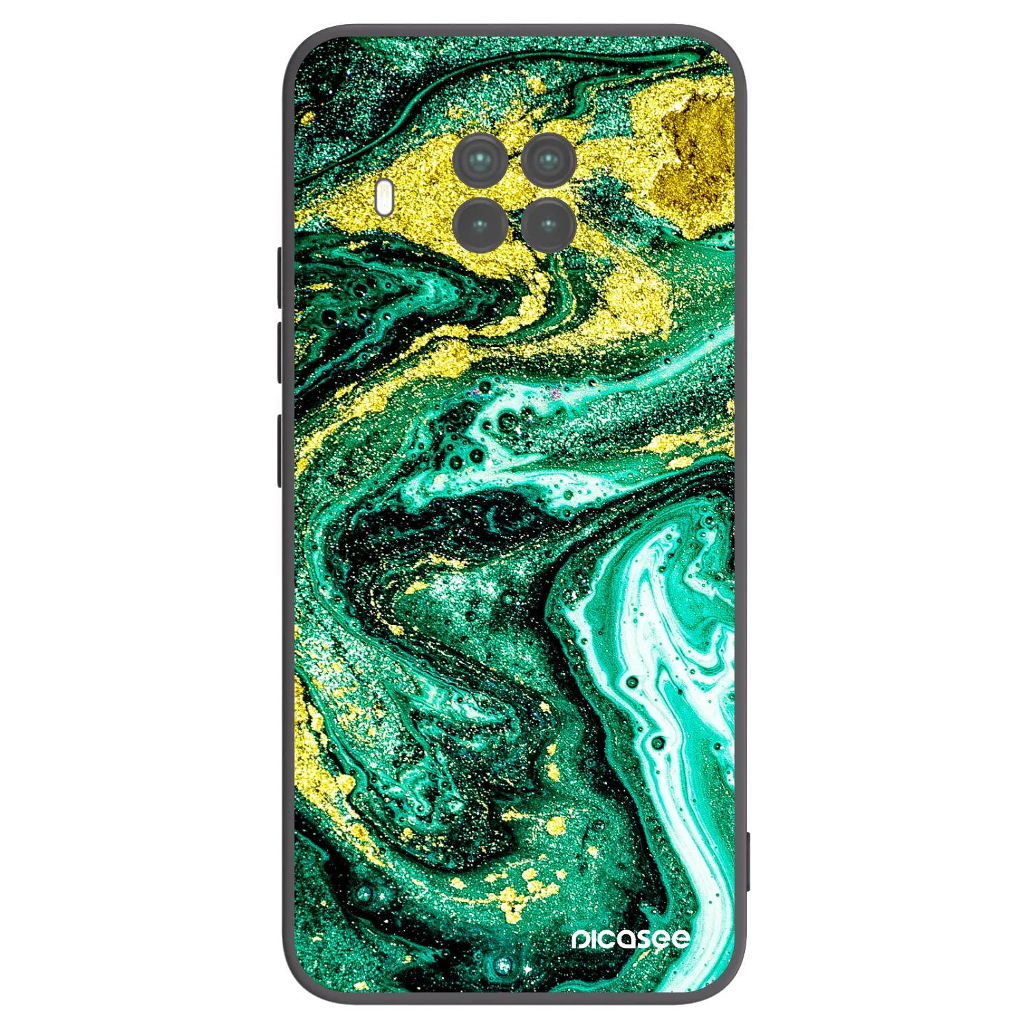 Picasee Xiaomi Mi 10T Lite Hülle - Schwarzes Silikon - Green Gold