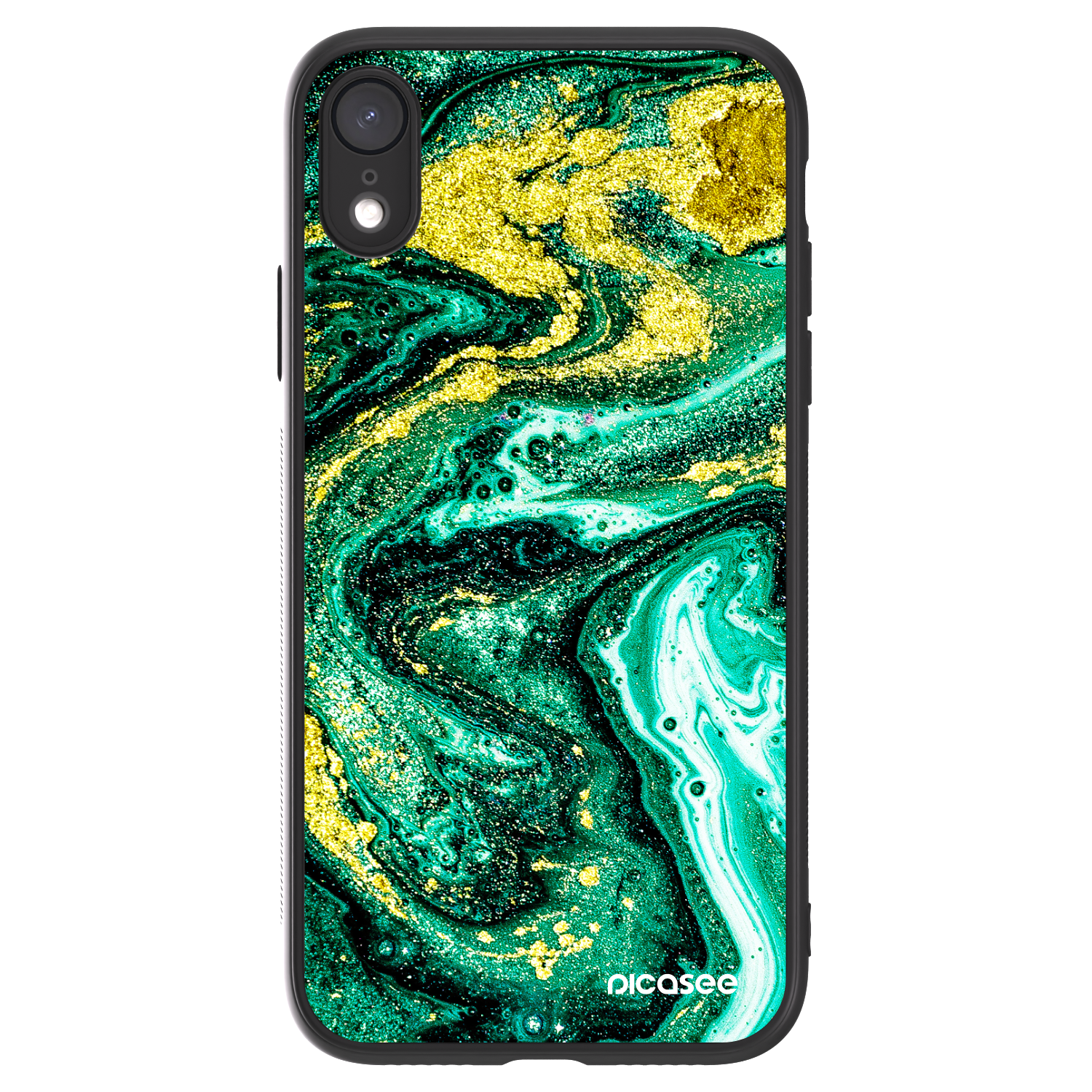 Picasee ULTIMATE CASE für Apple iPhone XR - Green Gold