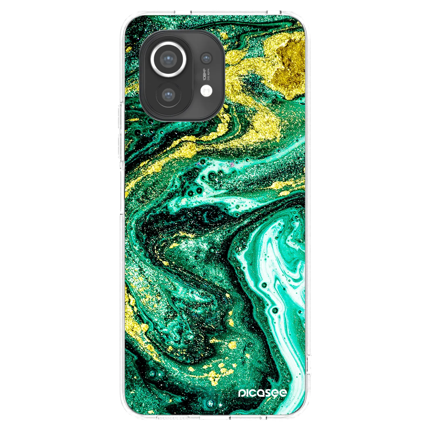 Picasee Xiaomi Mi 11 Hülle - Transparentes Silikon - Green Gold