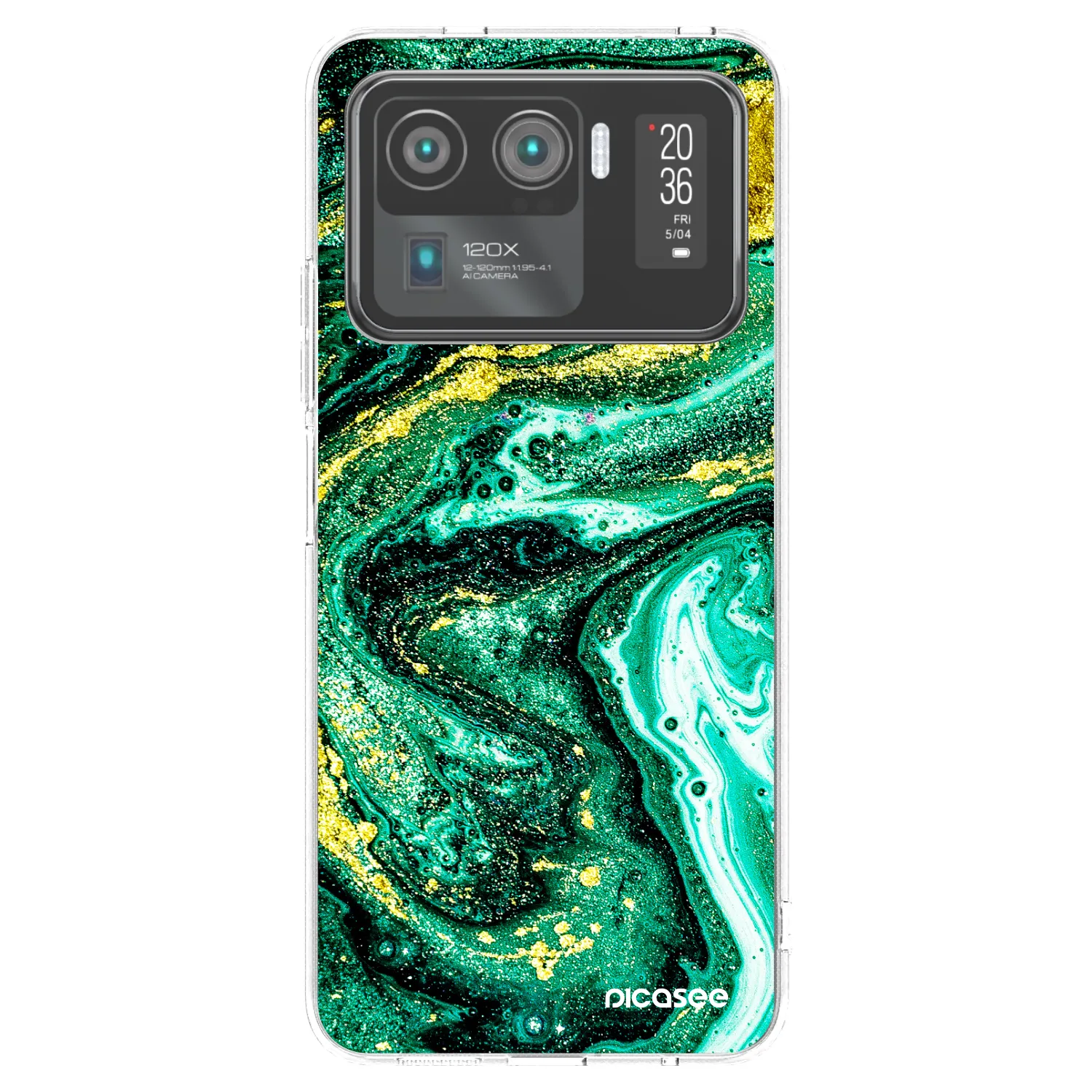 Picasee Xiaomi Mi 11 Ultra Hülle - Transparentes Silikon - Green Gold